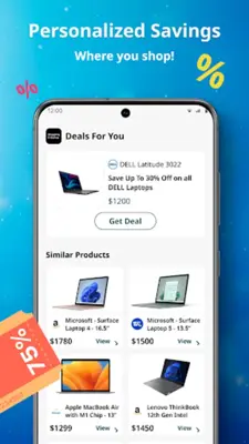 Shopping & Savings Home Screen android App screenshot 0